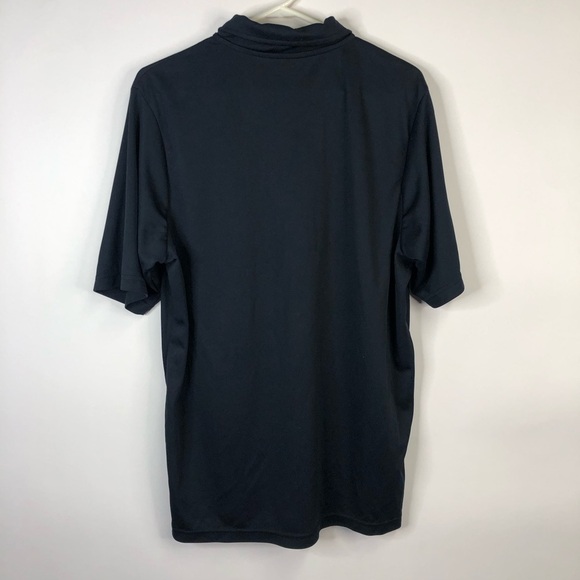 Black polyester short sleeve collared button placket  spartan nash. large - Picture 4 of 7